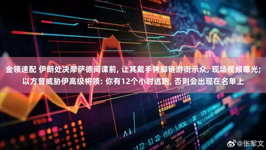 金领速配 伊朗处决摩萨德间谍前, 让其戴手铐脚链游街示众, 现场视频曝光;以方曾威胁伊高级将领: 你有12个小时逃跑, 否则会出现在名单上