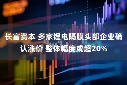 长富资本 多家锂电隔膜头部企业确认涨价 整体幅度或超20%